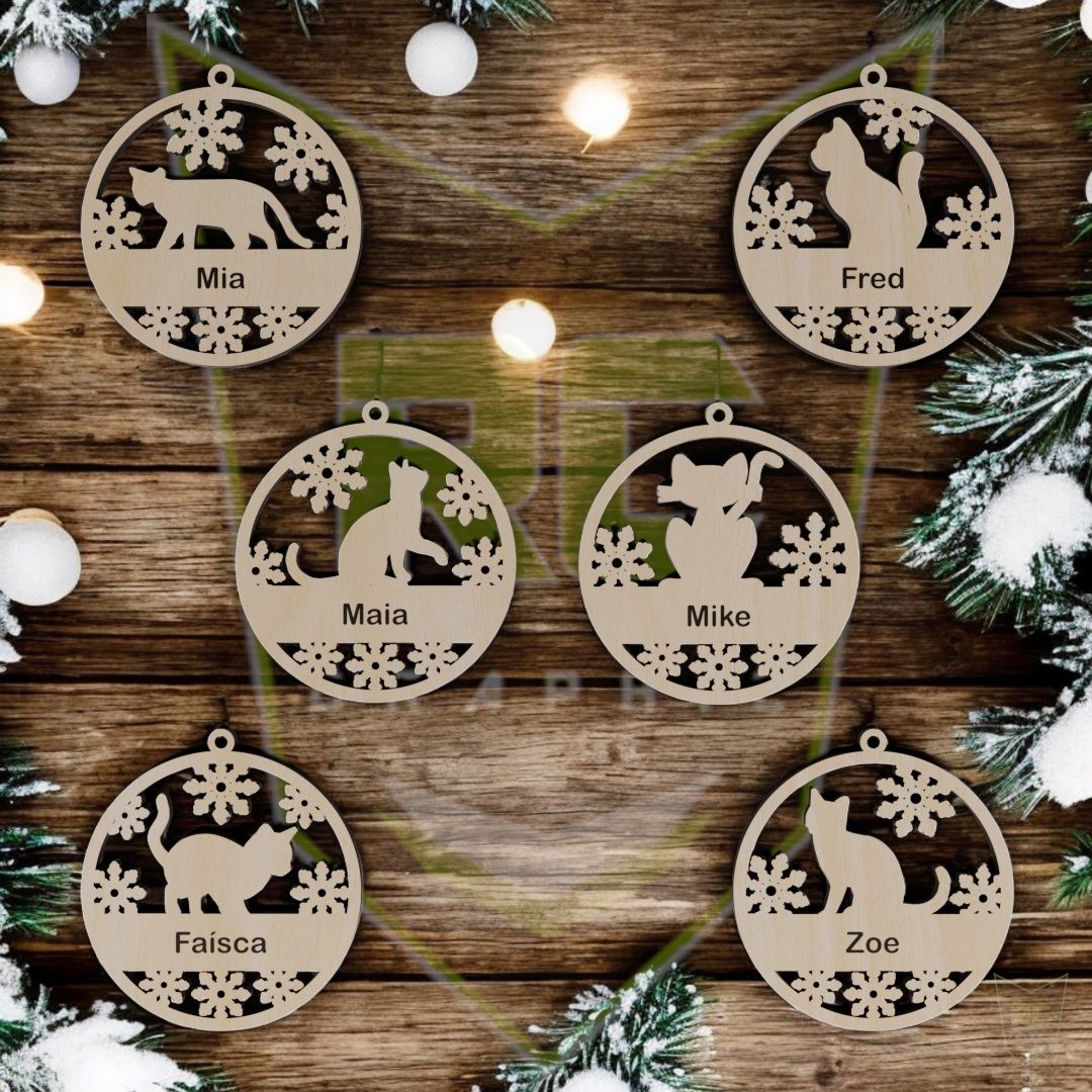 Bolas de Natal Personalizadas - Gatos