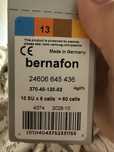 Батарейки для слухових апаратів Bernafon 13, 60шт.