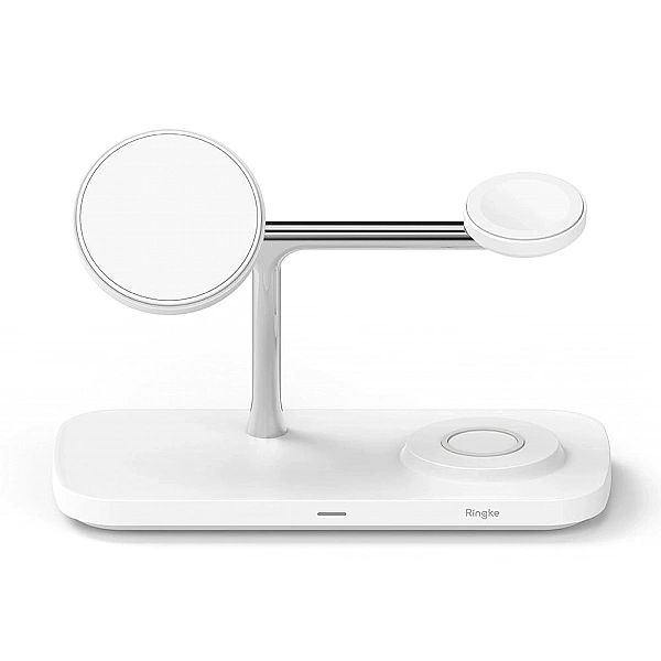 Bezprzewodowa ładowarka Ringke 3w1 QI2 MagSafe - biały