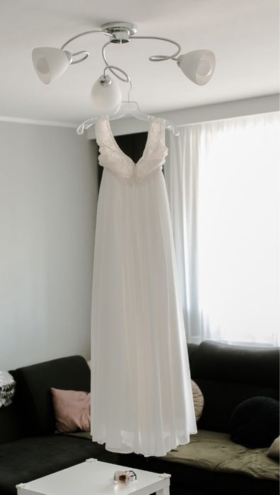 Suknia ślubna rozmiar S wzrost 172 obcas 5 cm stan idealny