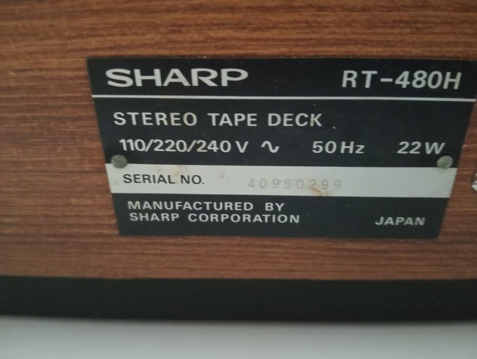 Sharp Cassette Deck (Belt Replacement Required)64354151612673124