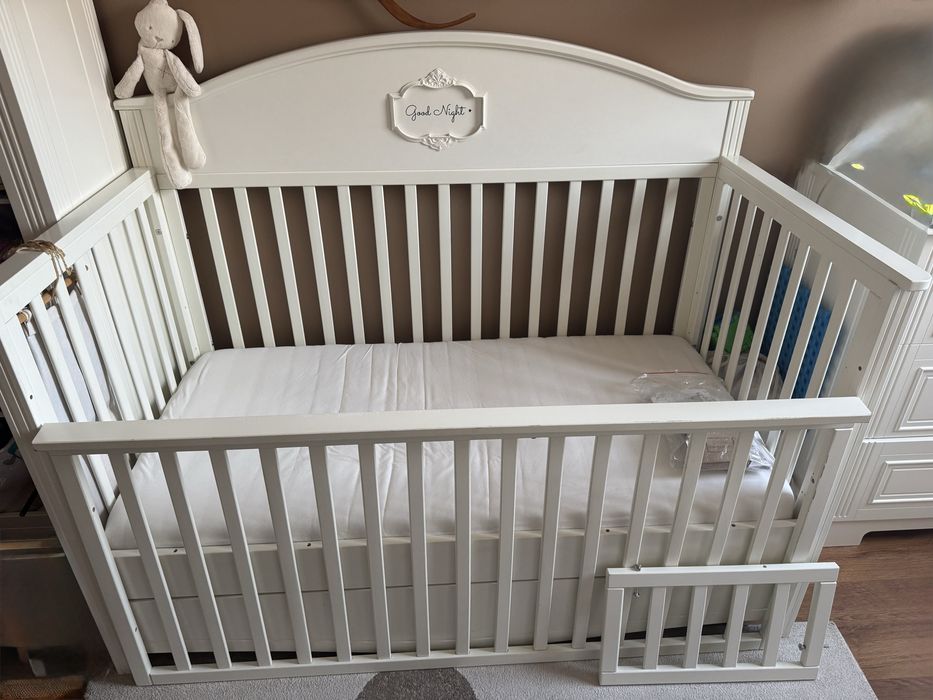 Łóżeczko Bellamy Ines White 70x140 Mamas&Papas gratisy nowiutki front