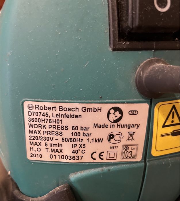 Myjka ciśnieniowa Bosch 100bar