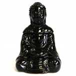 Kominek Zapachowy „Siedzący Budda” - Czarny | Ceramika