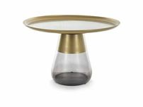 Nowoczesna ława TIFFANY B black/gold