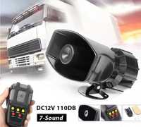 Comunicador Voz Megafone para veículos incluí 7 sons sirenes 110db 60W