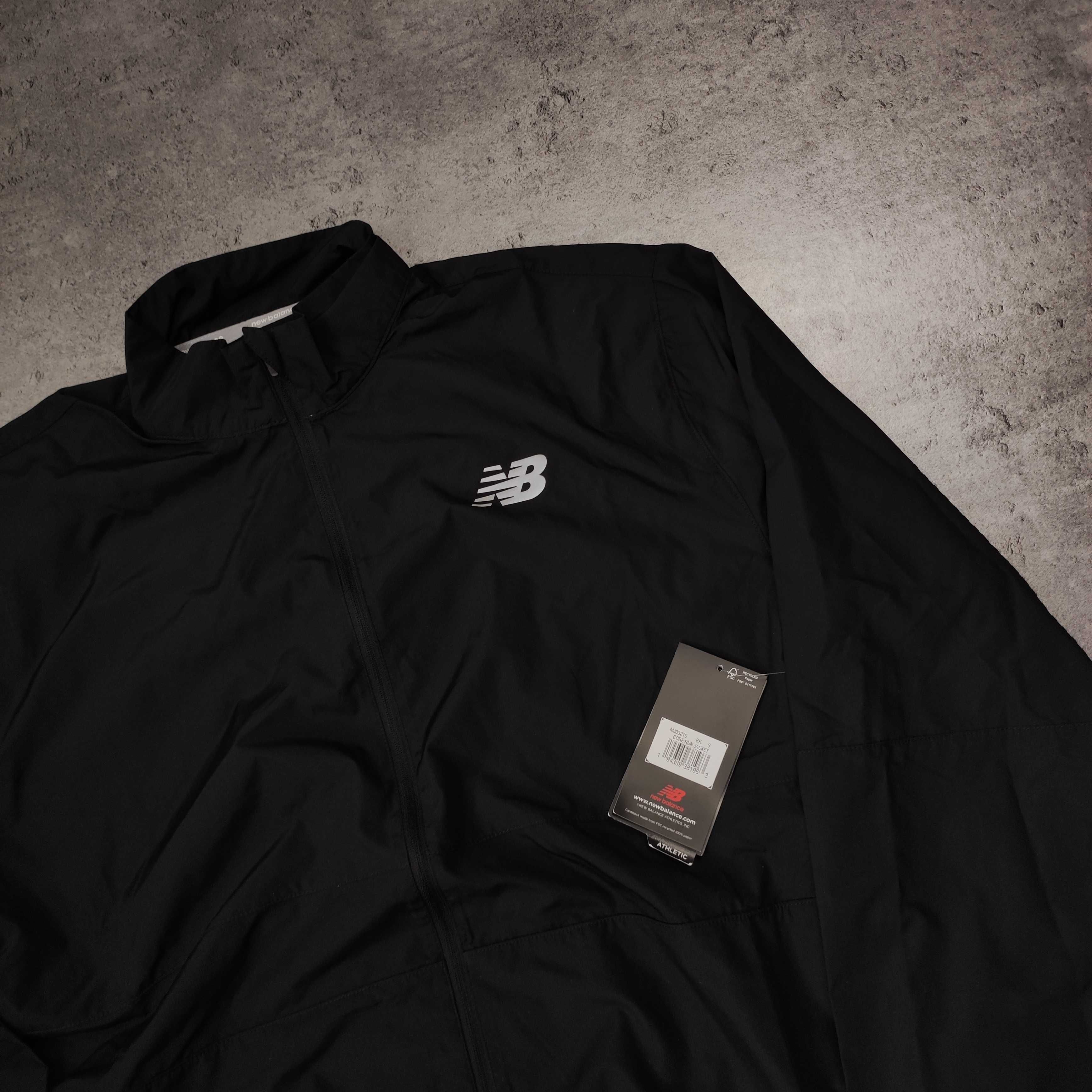 MĘSKA Kurtka Lekka Wiatrówka Bieganie Sportowa New Balance Małe Logo