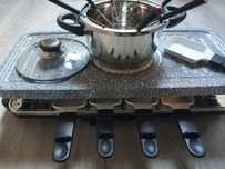 Grill elektryczny raclette i zestaw fondue