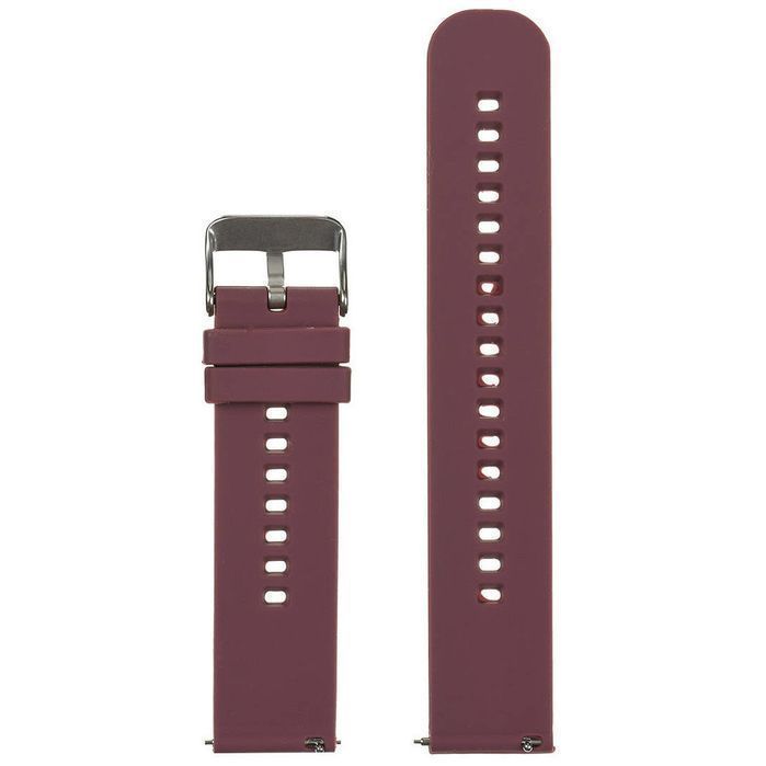Pasek Gumowy Do Zegarka U27 - Fioletowy/Srebrny - 22Mm