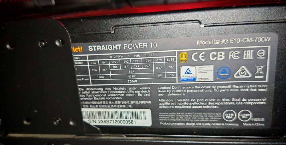 Zasilacz be quiet! 700W Straight Power 10 [80 PLUS Gold]