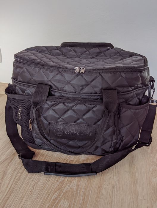 Nowa torba dla jeźdźca na akcesoria Swiss Ride czarna pikowana