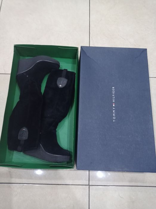 Kozaki welurowe Tommy Hilfiger 37 nowe