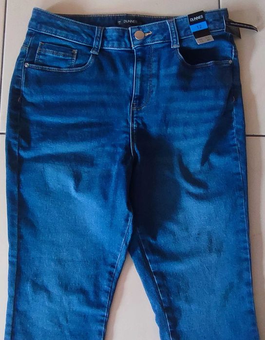 Jeans 3/4 rybaczki spodnie  40/12 super modne DUNNES STORE