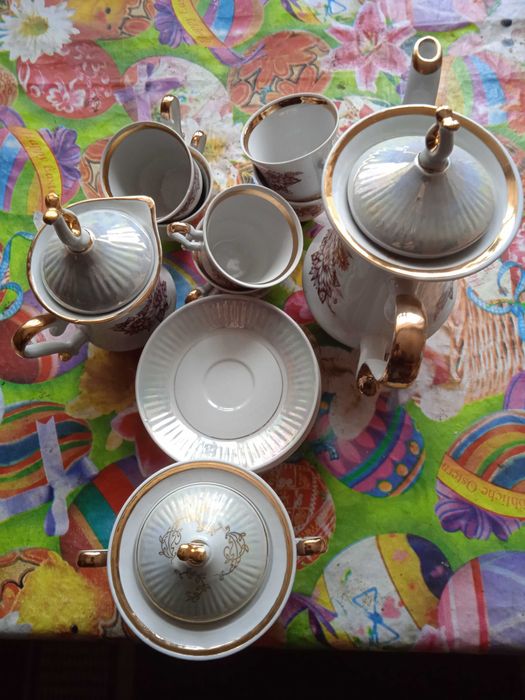 Кофейный сервиз,фарфор,6 персон.