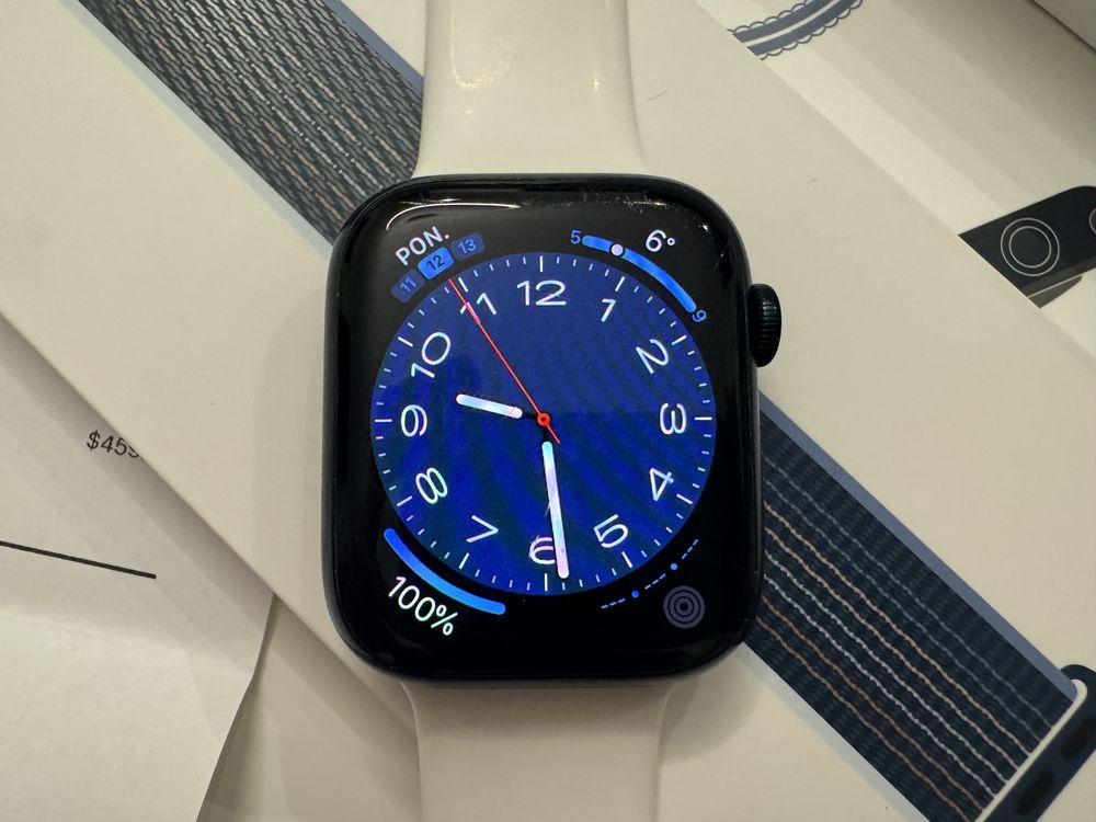 Apple Watch 8 45mm pelny komplet 100% sprawny