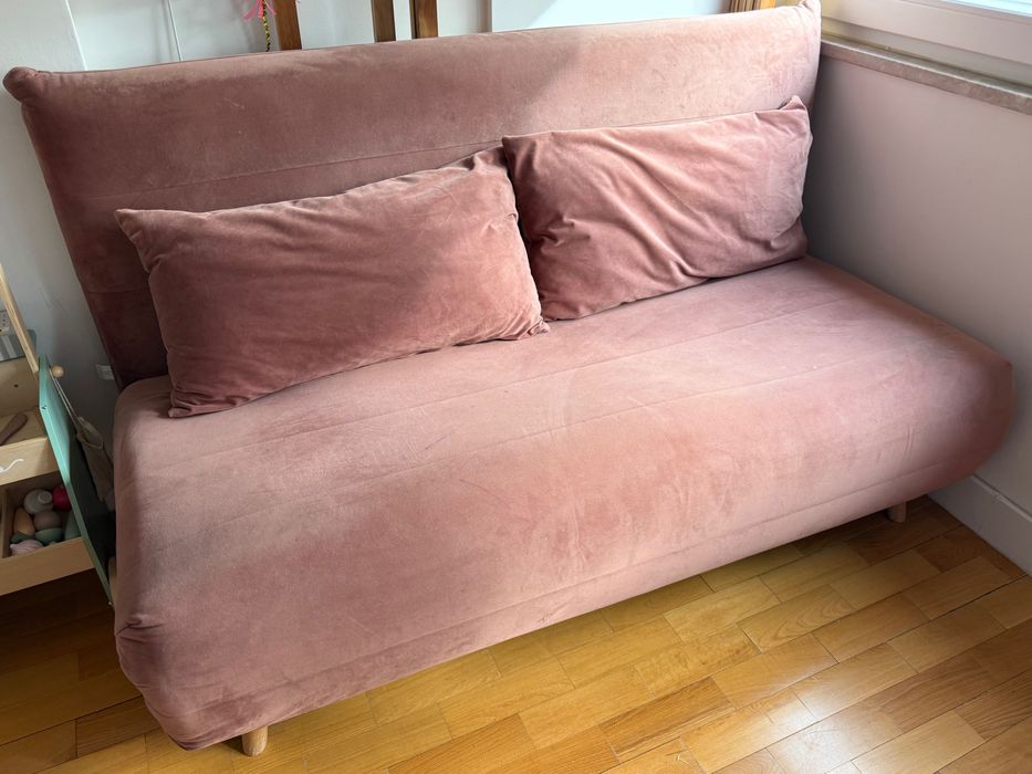 Sofá-cama dobrável rosa queimado — Sklum