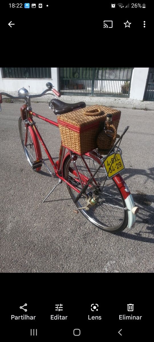 Biciclete  pasteleira,travoes de alavanca