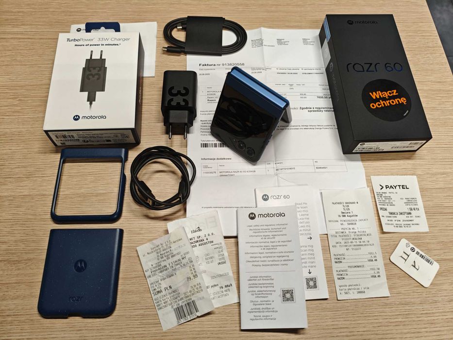 Idealna Motorola RAZR 60. Komplet. Gw22mce.  Gratisy, bez RAT.