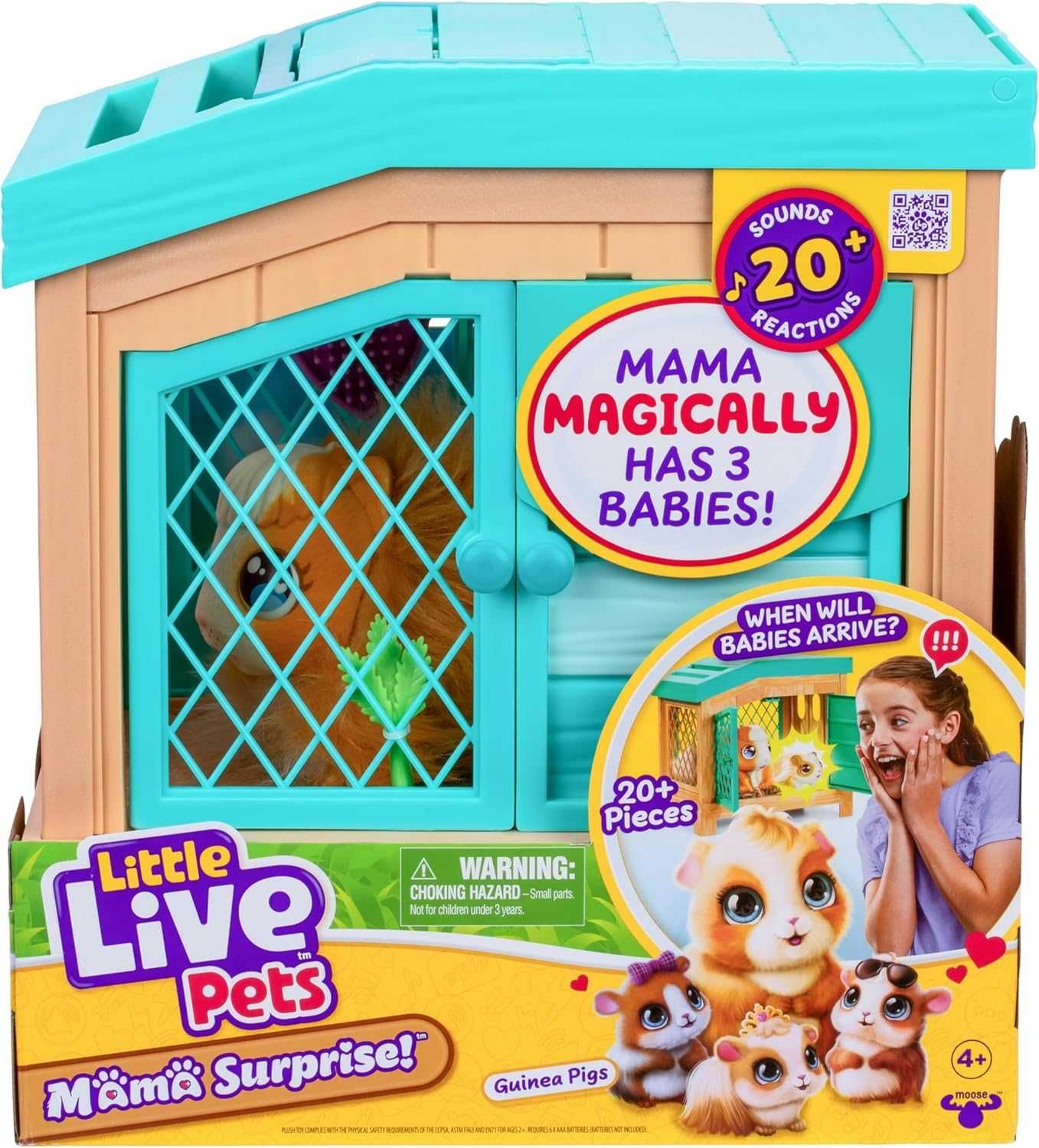 Интерактивная игрушка Морская Свинка Moose Toys Little Live Pets Mama