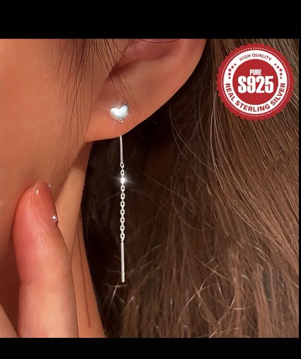 Сережки-протяжки зі срібла 925 проби