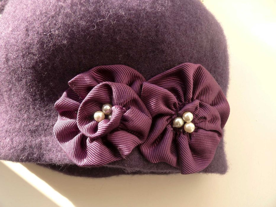 Комплект Берет и шарф,  100% шерсть+шелк Малбери, р. 55-56