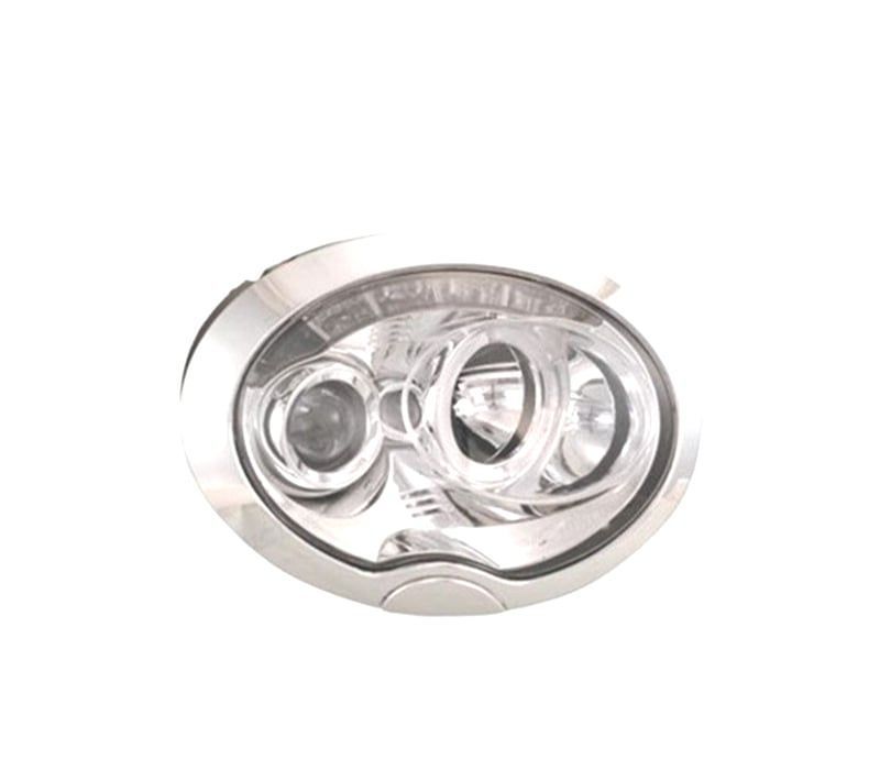 FARÓIS COM LUZ DIURNA LED MINI 01-06 FUNDO CROMADO