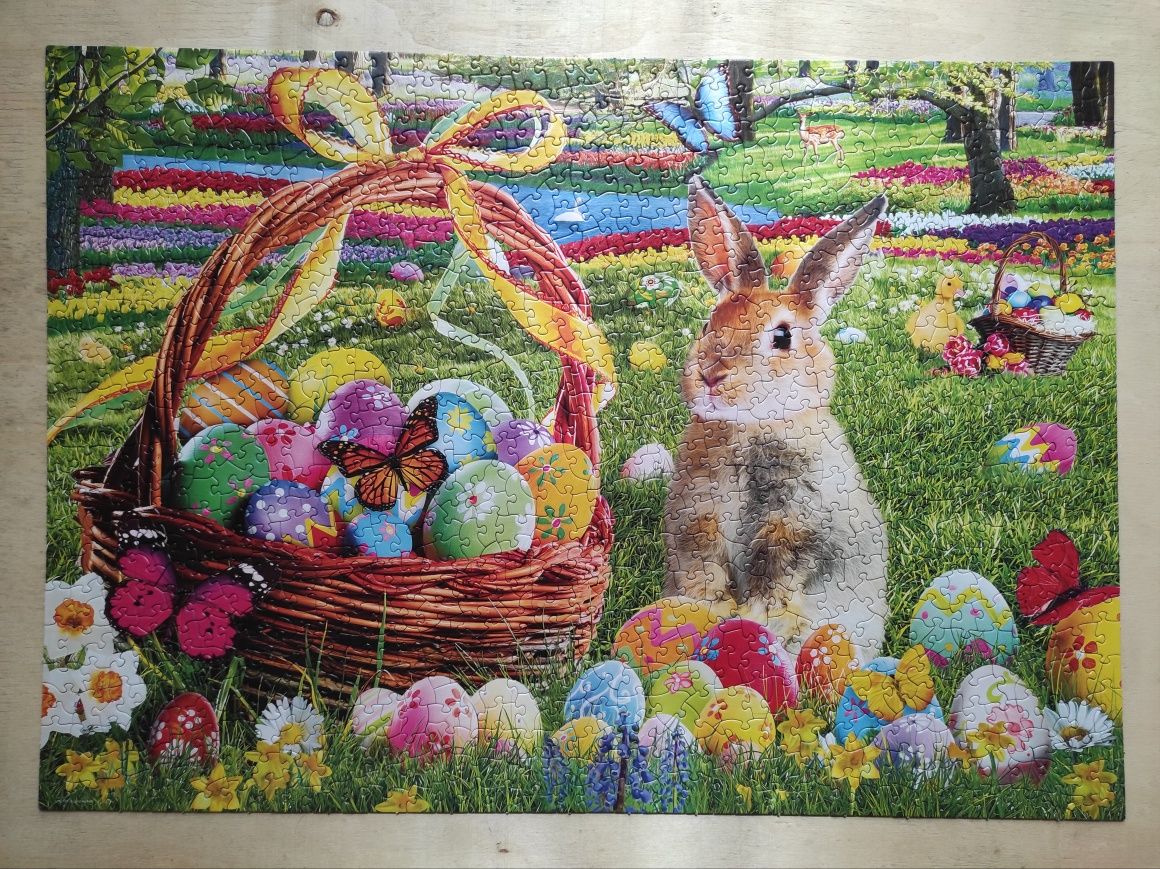 Puzzle kompletne stan idealny Easter Garden, Eurographics, 1000 elem.