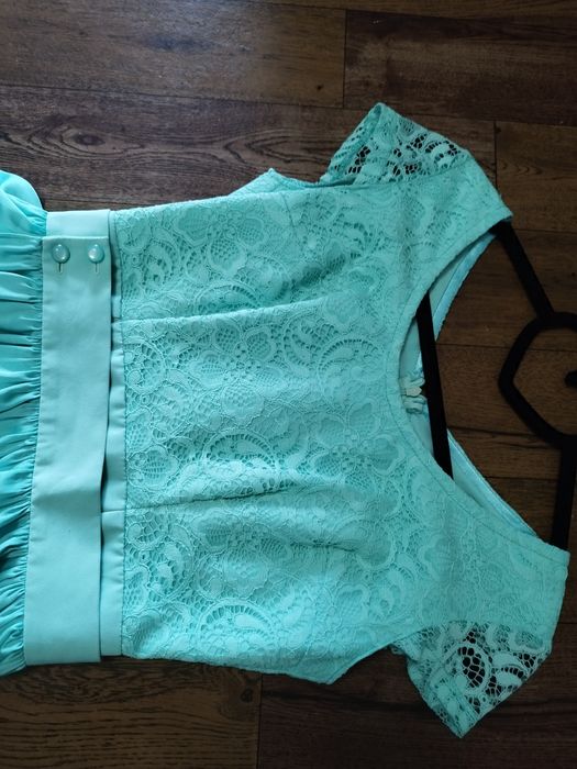 Плаття подвійне бірюзового кольору