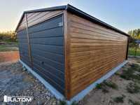 Garaż blaszany premium akrylowy drewnopodobny dwustanowiskowy okazja