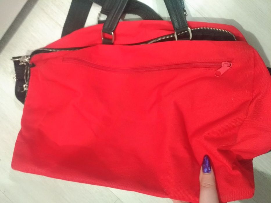 Torebka torba na laptopa czerwona Baron AVON mieści A4 na ramię