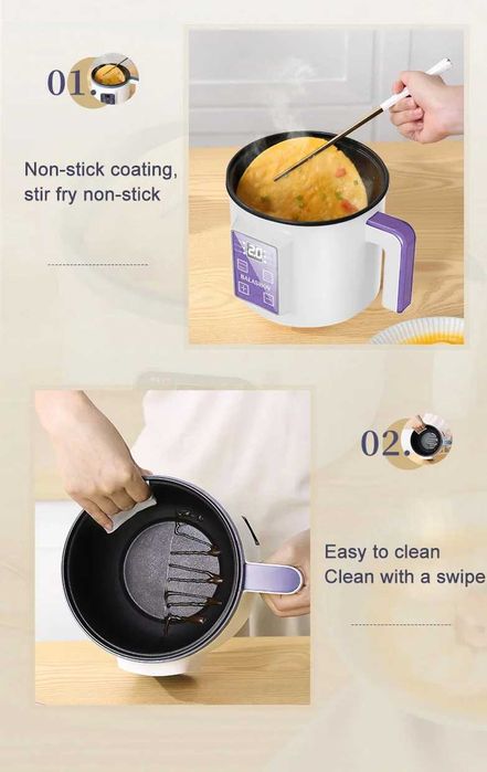 Panela Elétrica Multifunções 220V Cozinhar Arroz Sopas Legumes NOVO