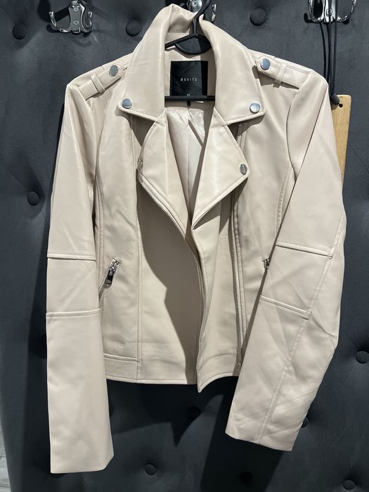 Kurtka ramoneska beżowa Mohito