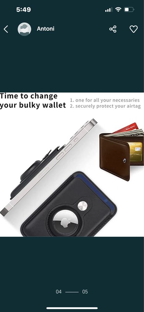 Iphone Portfel  Wallet MagSafe airtag