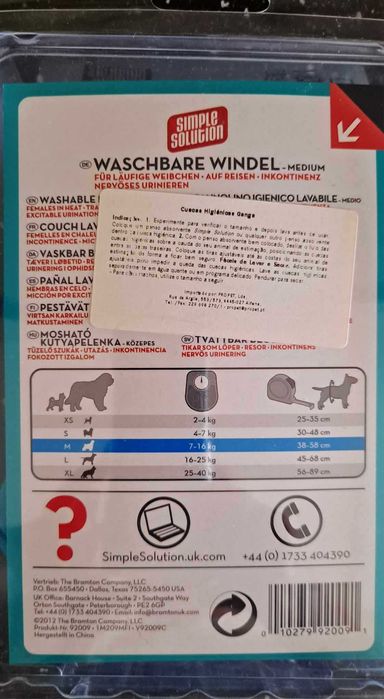 2 Fraldas laváveis para cadela tamanho médio, com oferta