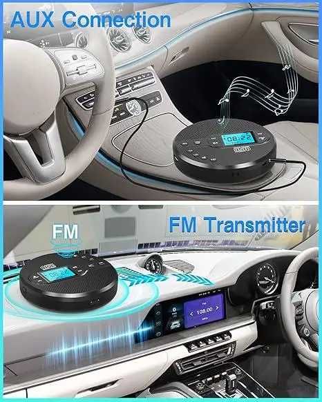 Bluetooth колонка / плеєр CD Player CD-35/AUX/USB/акумулятор