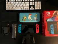 Nintendo Switch OLED + ETUI - pełny zestaw