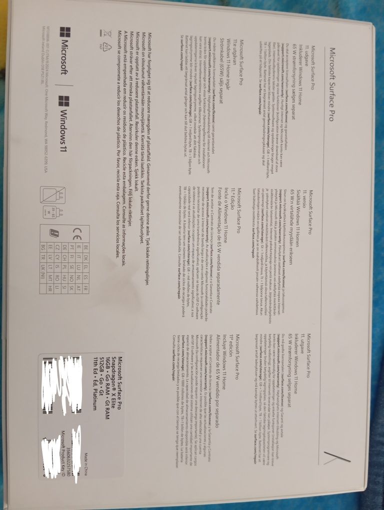 Microsoft Surface Pro 16Gb ram 512gb rom