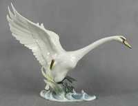 Dużą Figura Łabędź ptak Hutschenreuther figurka porcelana H. Achtziger