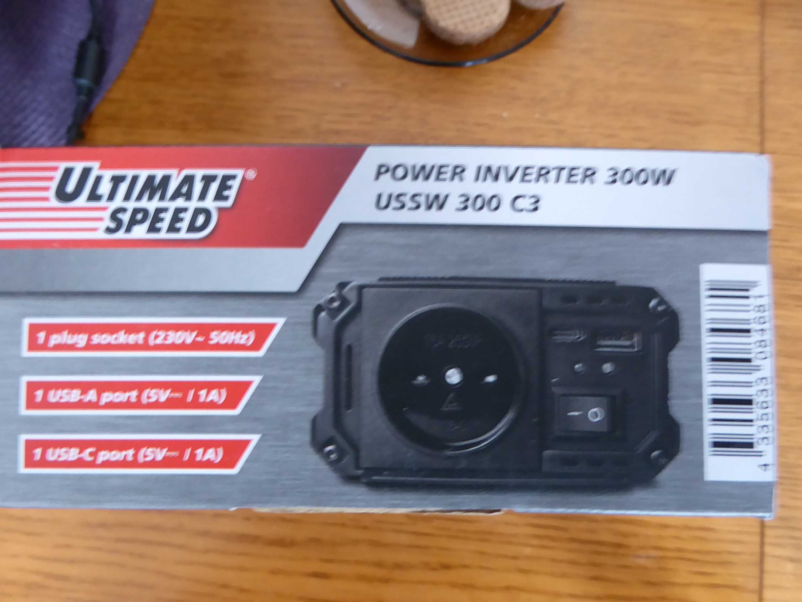 Nieużywany konwerter 12V/230V/300W ULTIMATE SPEED USSW 300 C3