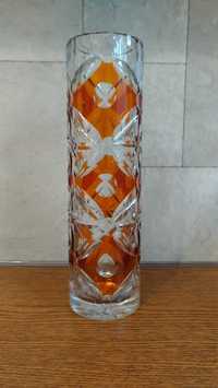Duży wazon kryształowy dwukolorowy