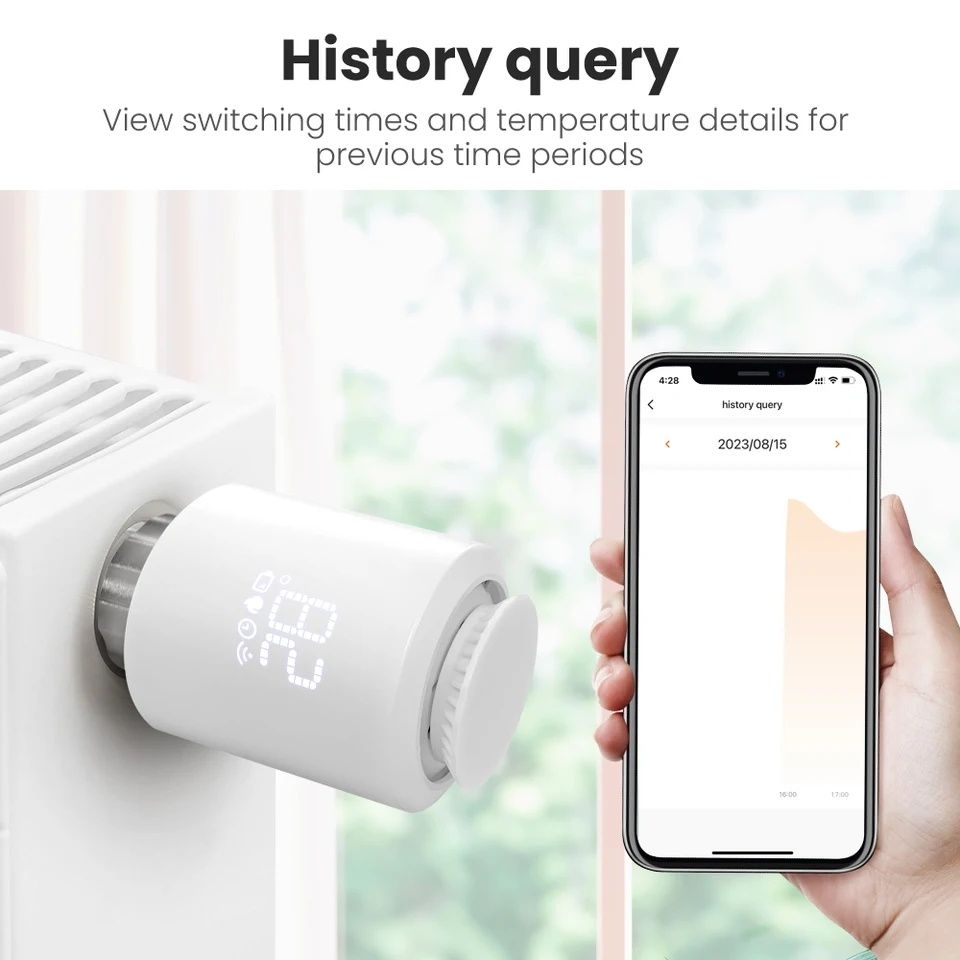 Zigbee Głowica AVATTO termostatyczna zawór siłownik TRV Tuya Smart lif