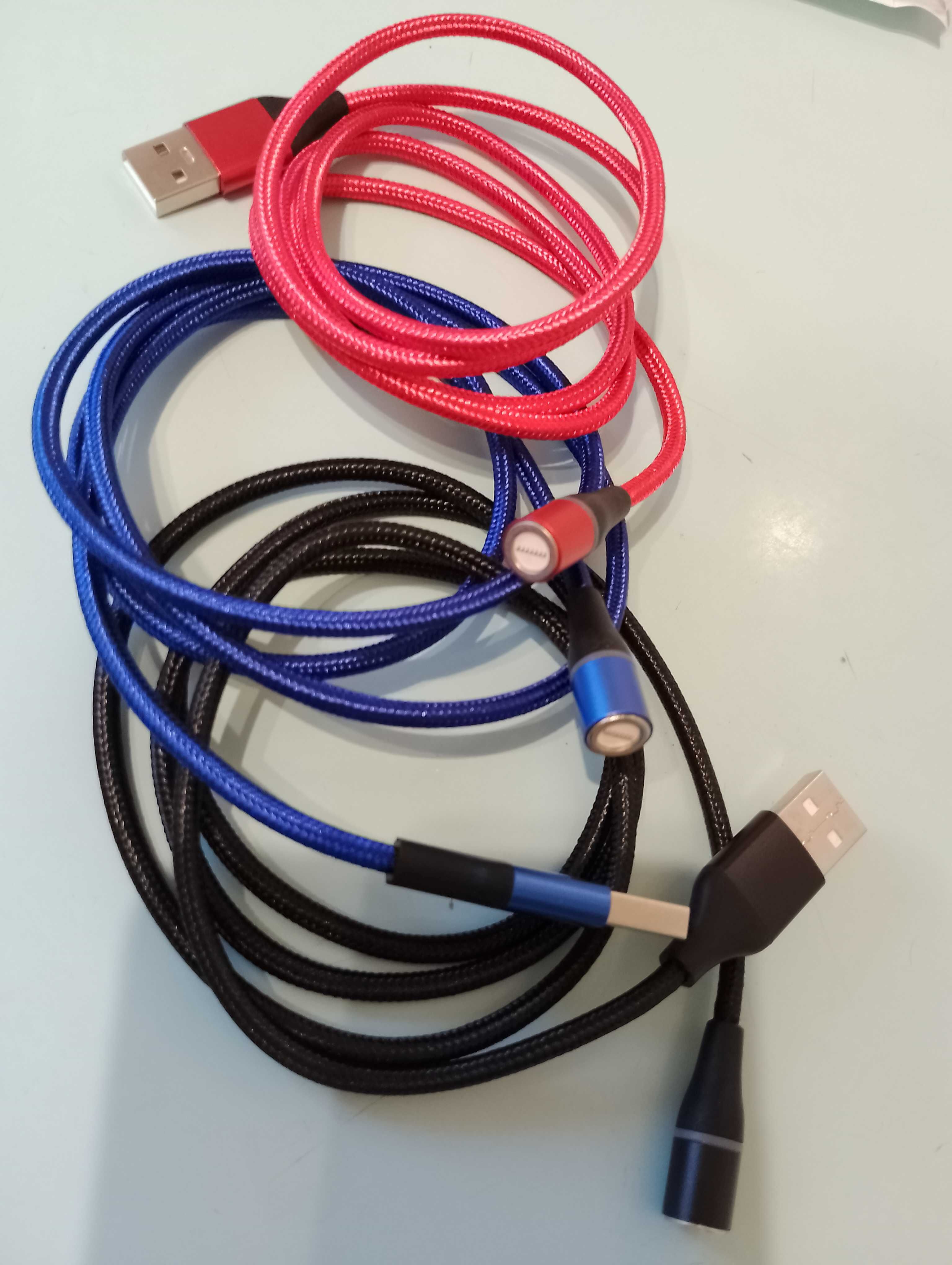 Кабель 1м/2м магнитный 3А TypeC/microUSB/Lightning быстрая зарядка