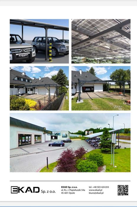 Wiatol wiata garazowa pod fotowoltaike carport wiaty panel