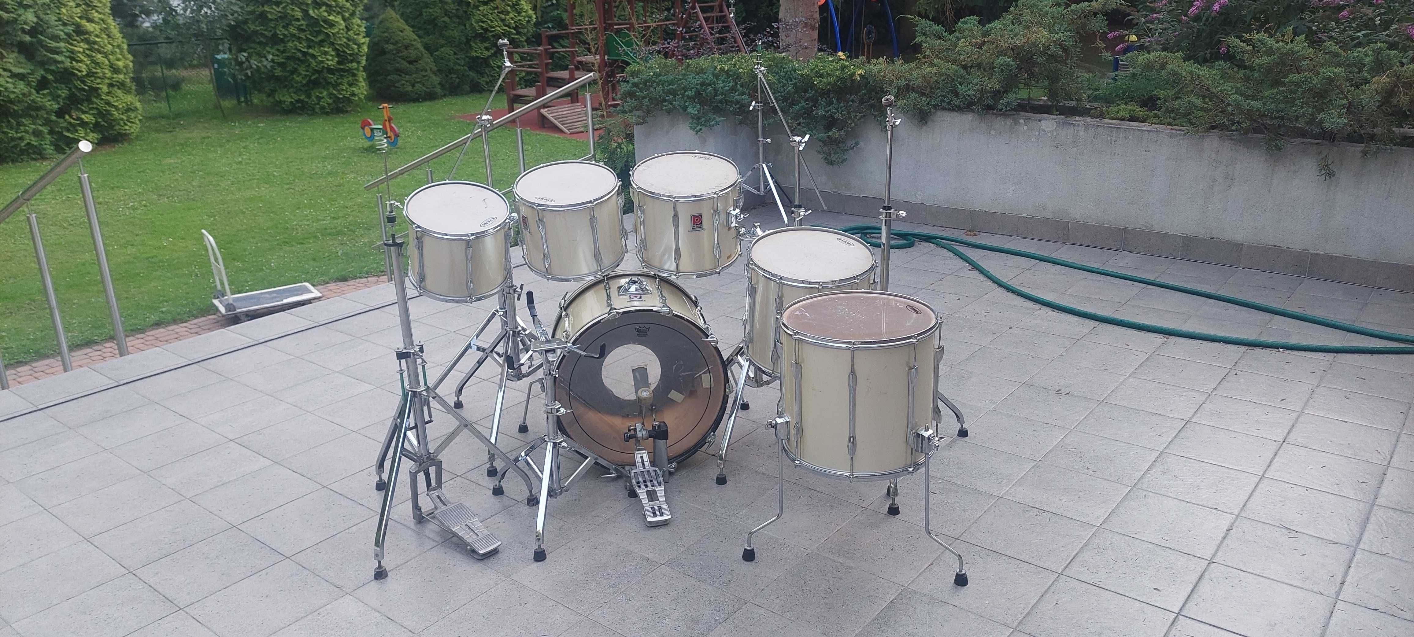 Perkusja Premier RESONATOR Vintage + hardware przełom lat 80-90-tych.