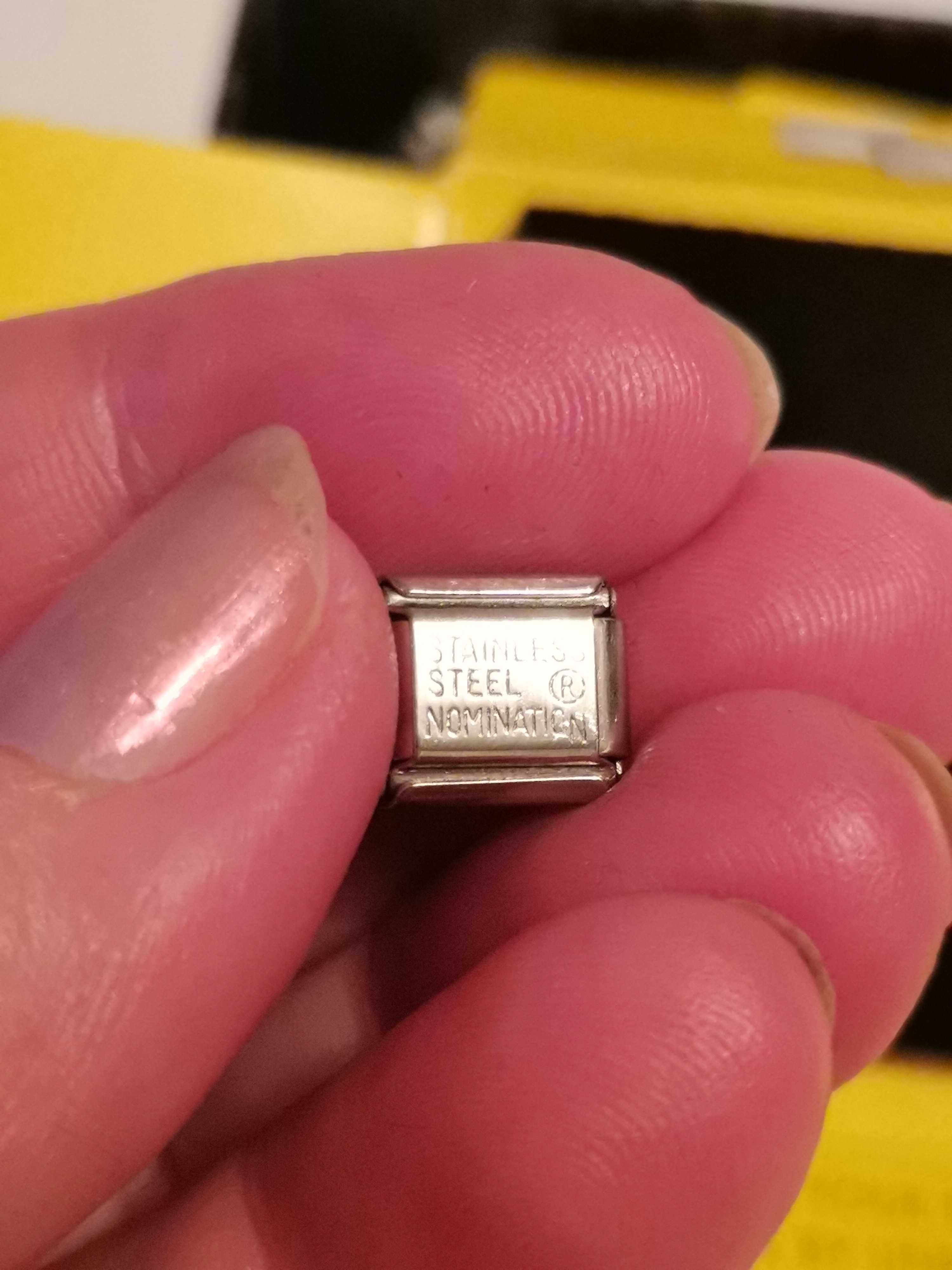 Link charms Nomination Composable Krab z perłą Swarovski złoto 9k.Oryg