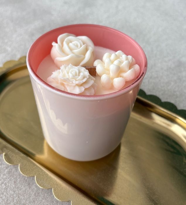 świeca sojowa w szkle palo santo