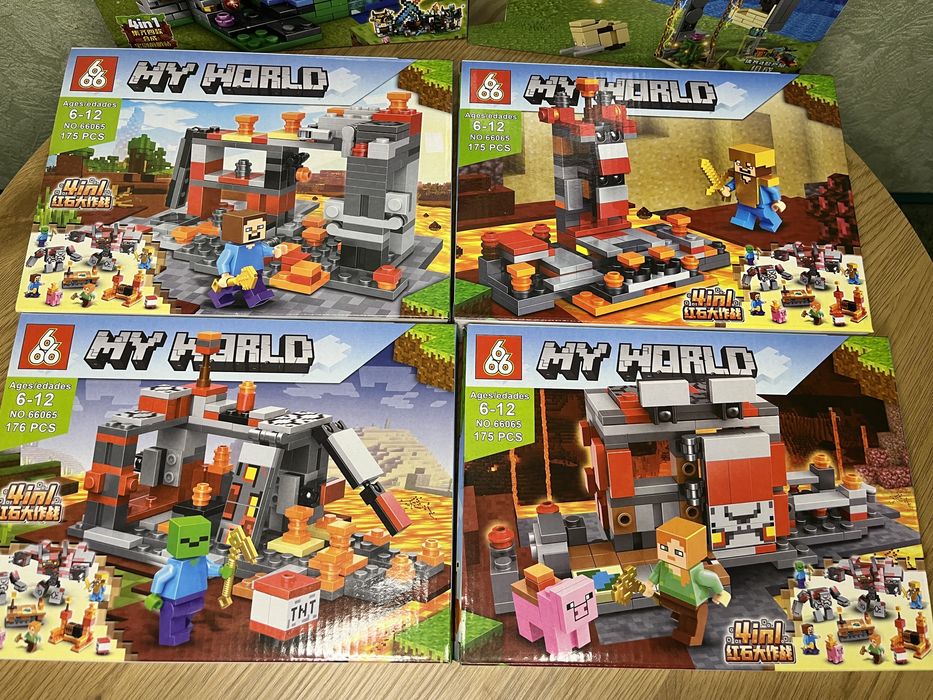 Конструктор лего майнкрафт 175-200 деталей , lego minecraft