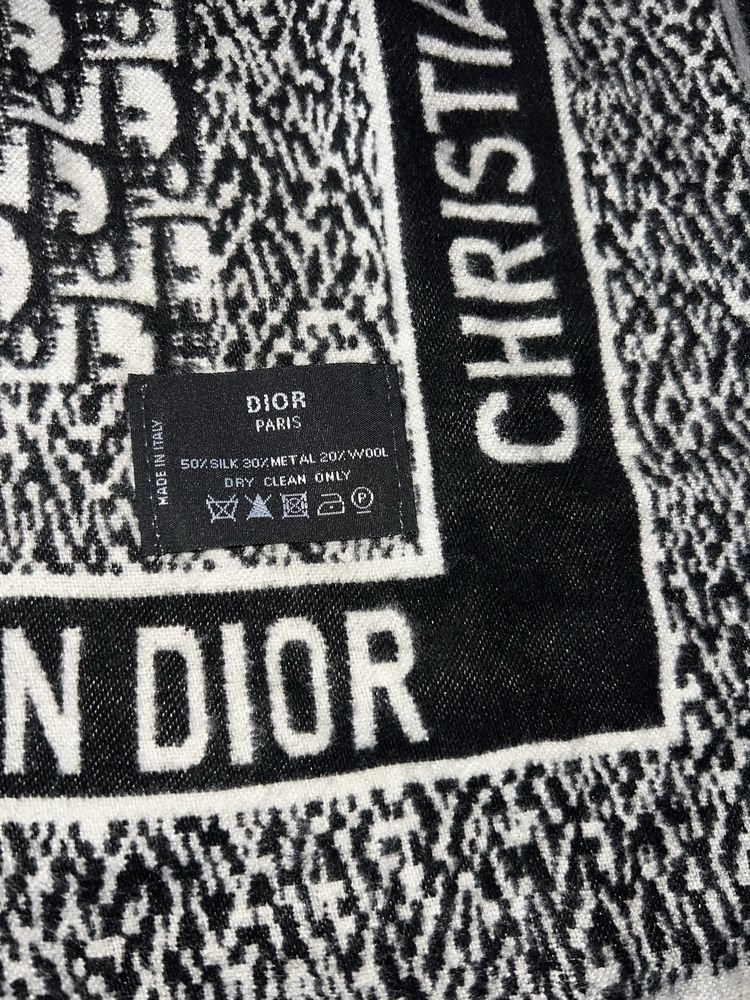 Chusta szal Christian Dior Szal chusta z Kaszmir Silk wełny