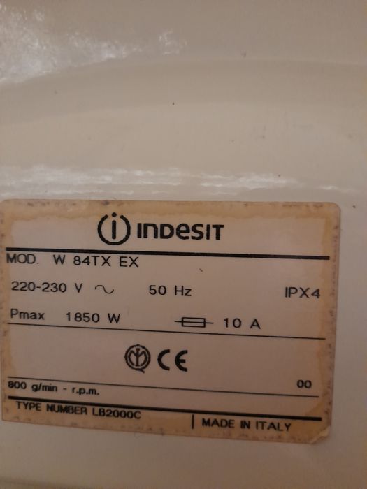 Стиральная машина Indesit W84TX EX под ремонт
