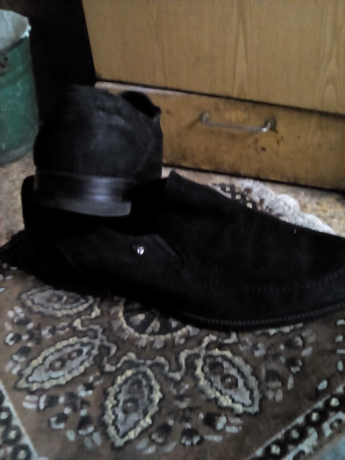 туфли мужские черного цвета замш